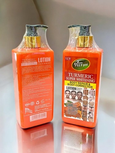 💯 Loción blanqueadora de cúrcuma Veet Gold original de 2 piezas + aceite facial cuerpo stock en EE. UU. - Imagen 6 de 7