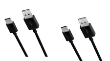 2x 5ft USB Cable Cord for US-Consumer Cellular Samsung Galaxy A53 5G, S21 5G