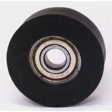 8mm Bore Bearing with 1 1/4" inch Black Tire 8x 1-1/4" inch x 1/2" inch 1.25"