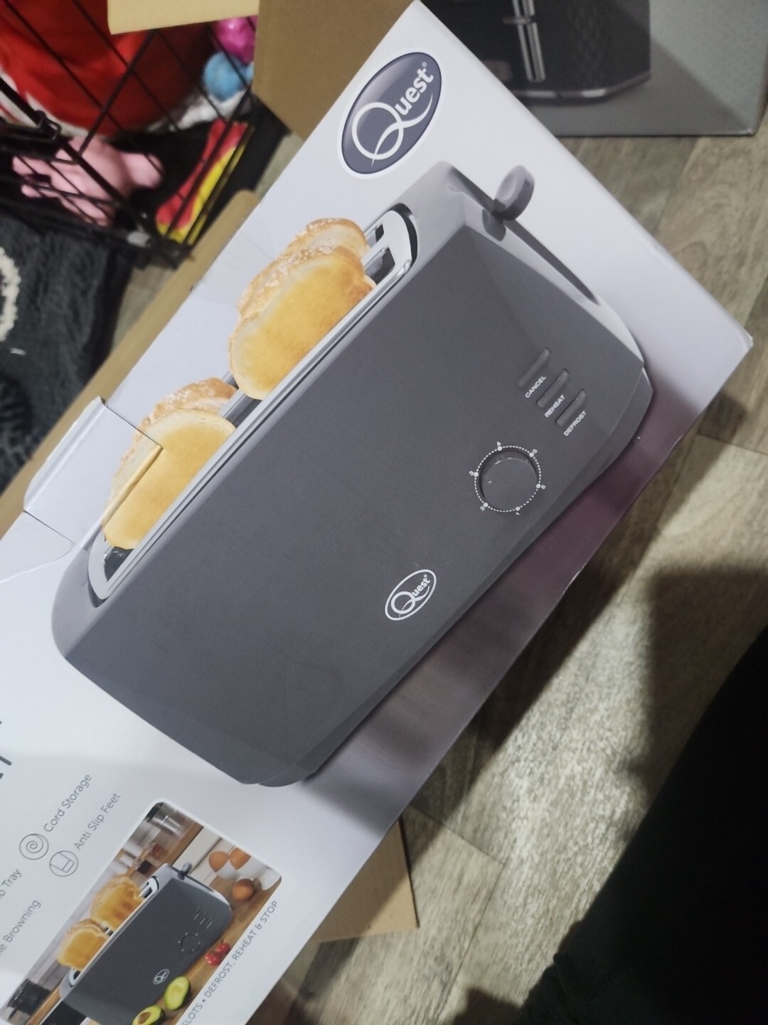 Quest 35089 1400W 4Slice Long Slot Toaster Grey 5025301350895 eBay