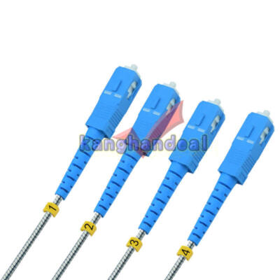 20M Field Outdoor LC UPC-SC UPC 4 Strand 9/125 Single Mode Fiber Patch Cord