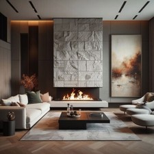 Camino bioetanolo incasso 124 cm aperto destra sinistra filomuro Termo stufa 120