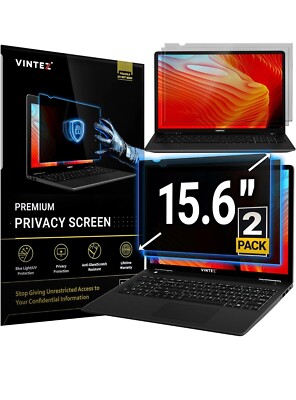 2er Pack 15,6 Zoll 16:9 Computer Sichtschutz Filter für Breitbild Monitor 