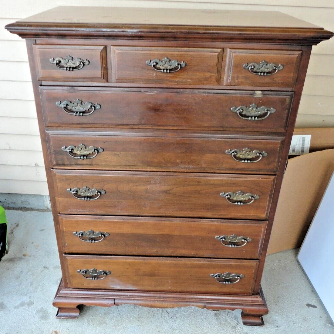 Sterling House Chautauqua Cherry 1825 X Chest of Drawers Dresser on Casters