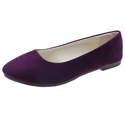 Ladies Dress Flats Slip On Pumps Dance Women Low Heel Cozy Shoes Casual Fashion - Bild 19 von 53