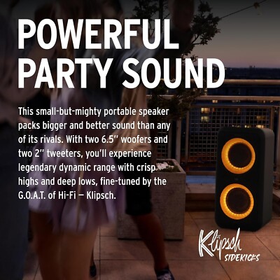 Klipsch Gig XXL Portable Bluetooth Party Speaker with RGB Lights
