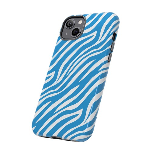 Light Blue Zebra Print Phone Case, for iPhone, Samsung Galaxy, Google Pixel - 第 74/243 張圖片