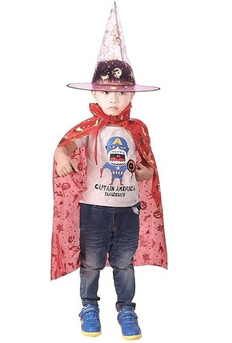 FancyDressWale Polyester Halloween Dress For Boys And Girls (Cape & Hat Only) - Picture 9 of 10