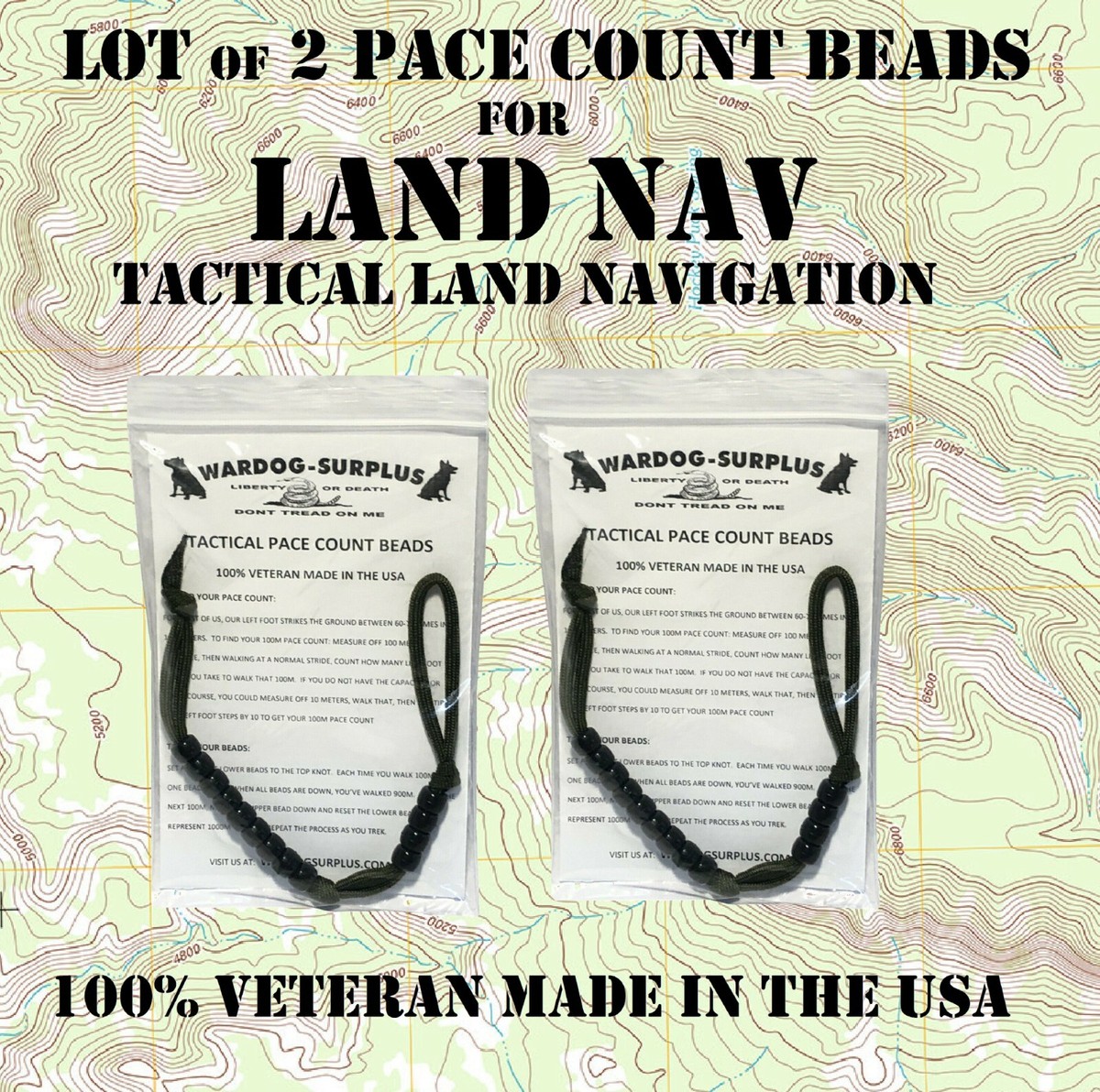 NEW RECON Spec Ops Tactical Pace Count Ranger Beads by Wardog