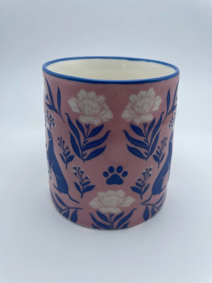 10 canecas Strawberry Street Bella cachorro floral rosa azul 16 oz copo amantes de animais B15 - Imagem 2 de 4