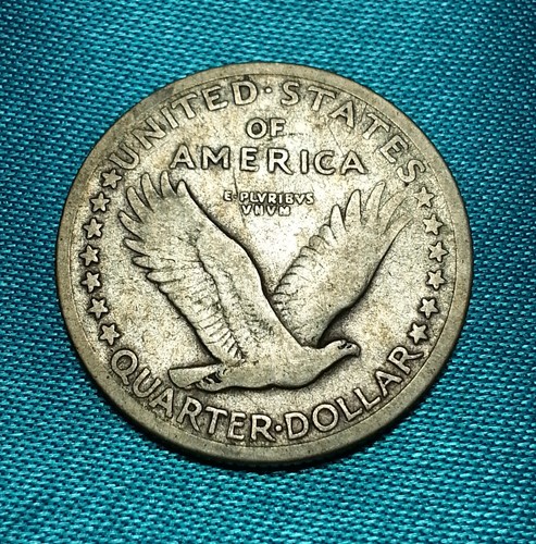 1917-S 25C Tipo 1 Quartiere Liberty in piedi - Foto 2 di 3
