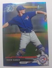 2017 BOWMAN DRAFT CHROME BLUE REFRACTOR HAGEN DANNER 053/150 (B)