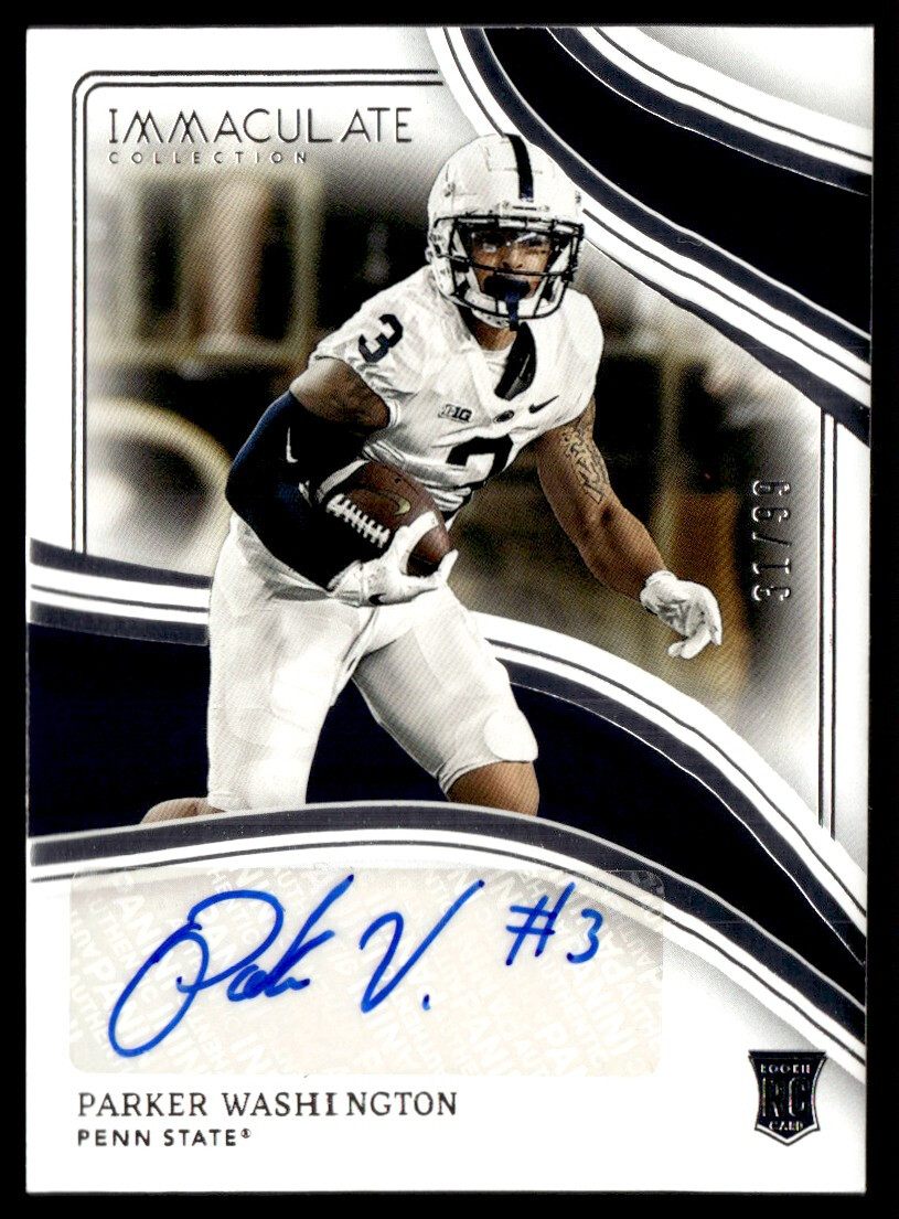 2023 Panini Immaculate Collection #RA-PW Parker Washington Rookie Auto /99