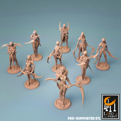 Death Cultist Human Female Rogue Assassin Miniature D&D DnD Pathfinder RPG