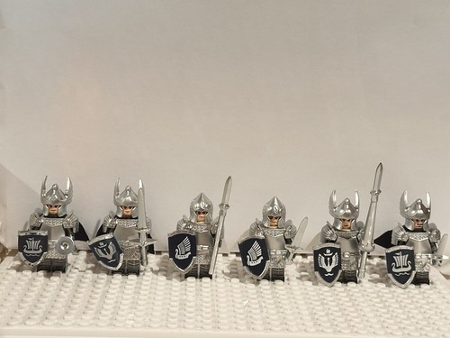 Lord of the Rings Brick Minifigures Knights x6 High Quality Detailed NEW - Picture 2 of 18