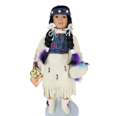 Vintage Kingstate The Dollcrafter Shining Star Porcelain 16'' Native American Pri