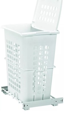Rev-A-Shelf HPRV-1925 S Value Line 14'' Polymer Pull Out Hamper - White* No Screw