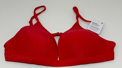 Lululemon Waterside Swim Top A/B SS True Red Size 8 Pool