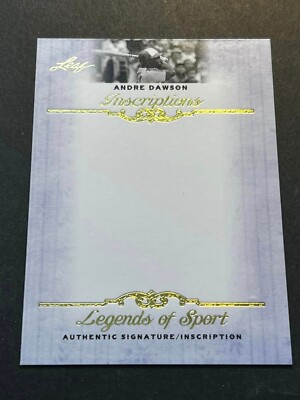2011 Leaf Legends Gold BLANK BACK PROOF MISSING AUTO & #/5 Andre Dawson Script