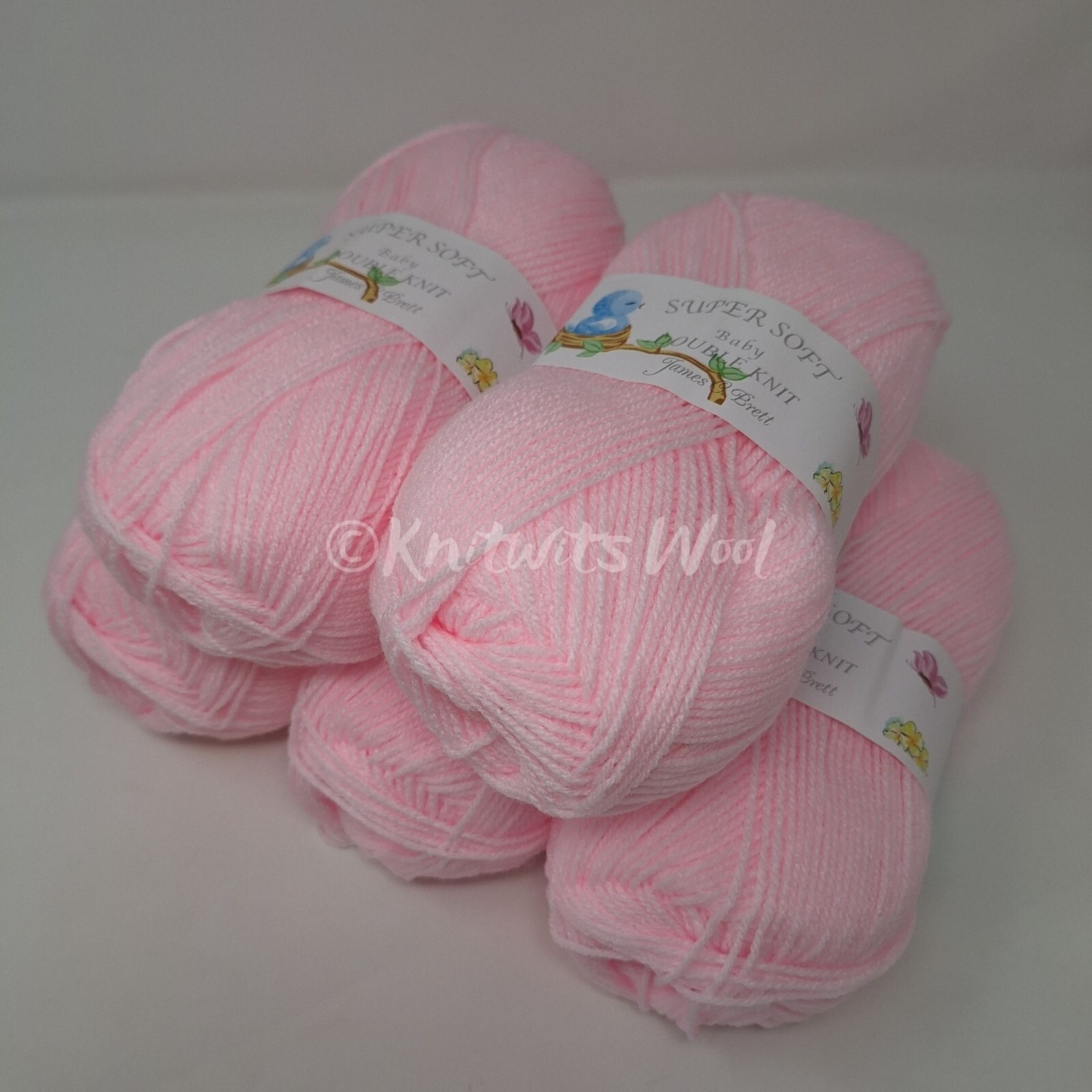Job Lot James C Brett Baby Supersoft DK Yarn, 500g - Pink BB6 **FREE POSTAGE**