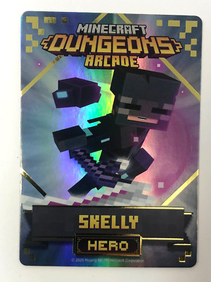 Minecraft Dungeons Arcade Series 5 (#105 Hero: Skelly) FOIL Card