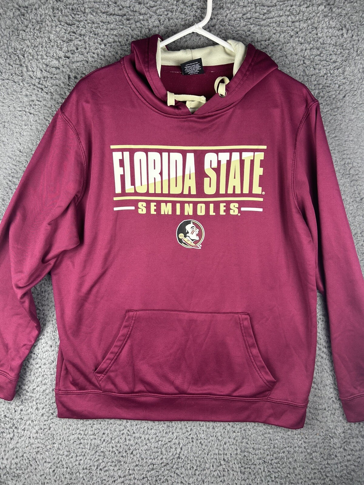Florida State Seminoles Maroon Mens Hoodie Sweatshirt Size Large NCAA Colosseum