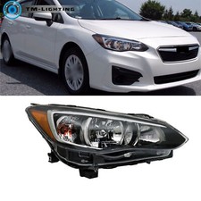 For 2017-2022 Subaru Impreza/2018-23 Crosstrek Halogen Headlight RH Lamp Chrome