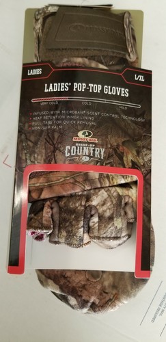 L/XL Woman's Pop Top Mossy Oak Break-up Country Glomitts Gloves Scent Control :) - Picture 2 of 12