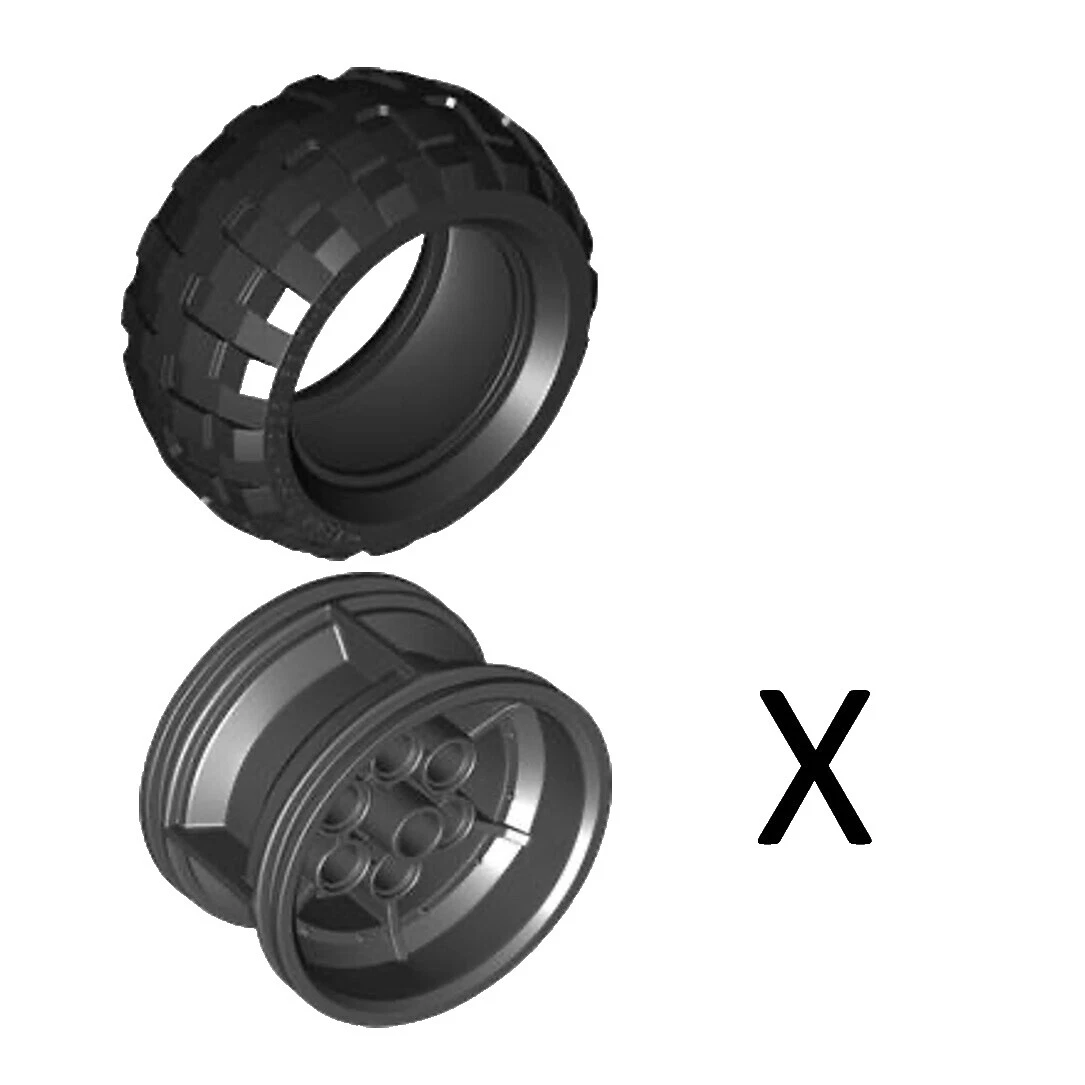 Black LEGO (R) Tires