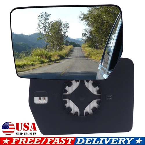 Left LH Drivers Side View Power Heated Mirror Glass For Ford F-150 2004 - 2010
