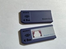 2pcs 8mb SONY fullsize Non PRO memory stick Older Sony cameras,Voice Rec.