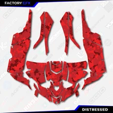Code Red Distressed Camo Graphics kit fits Yamaha YXZ 1000R 2019-2024 Decals