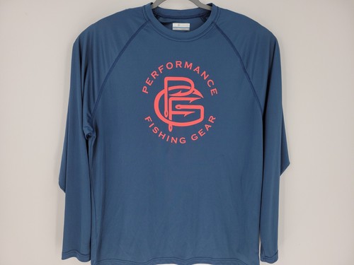 Columbia PFG Mens Omni-Shade Shirt Blue 