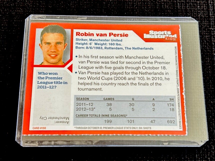 Robin Van Persie Rare Manchester United Sports Illustrated SI For