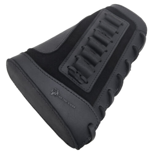 Custodia in pelle per munizioni copri fucile fucile buttstock per .357/.308/.22lr/12GA - Foto 19 di 62