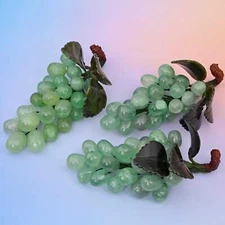 Green Fluorite Grapes Crystal Carving Home Office Display