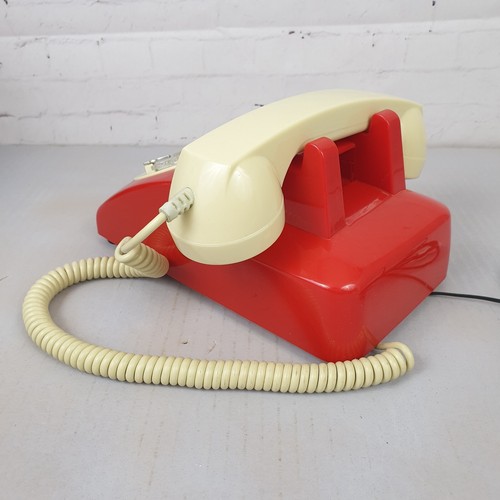 Telefono fisso da scrivania retro Steepletone ROSSO riproduzione quadrante rotante modello STP1960 - Foto 12 di 22