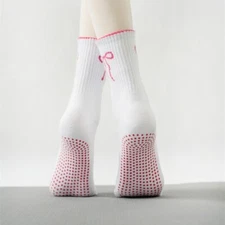 4pairs-Anti-slip Floor Socks for Women Yoga Sport Socks for Indoors Long Socks