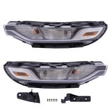 Fits 2020-2021 Kia Soul Halogen Headlight Lamps Assembly Left + Right Side