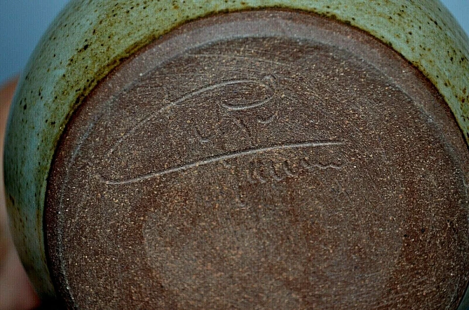 Cruche en Grès Col Etroit Signature à Définir - Photo 4/4