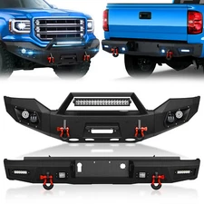 Front /Rear Bumper For GMC Sierra 1500 2016-2018 Pickup Truck with Winch Plate
