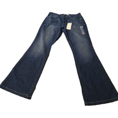Levi's Mid Rise Boot Cut 515 Dark Blue Denim Stretch Jeans 10 S -29'' Inseam