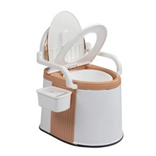 Portable Camping Toilet Back Handrail 5 Gallon Bucket RV Toilet Orange