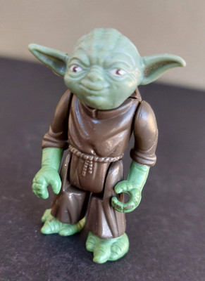 VINTAGE STAR WARS - YODA - SMILE - HONG KONG COO - DUNKELGRÜNER KOPF