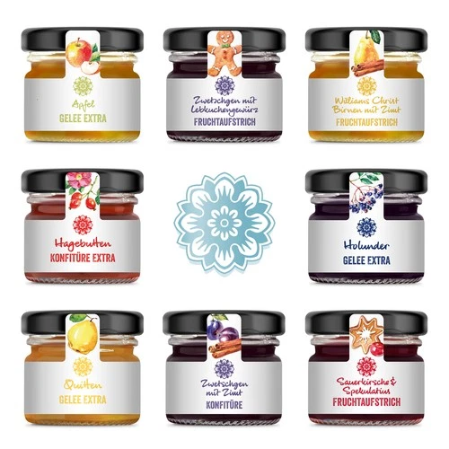 Frühstück-Adventskalender mit Marmelade & Konfitüre Fruchtaufstrich Gelee 720 g - Bild 3 von 10