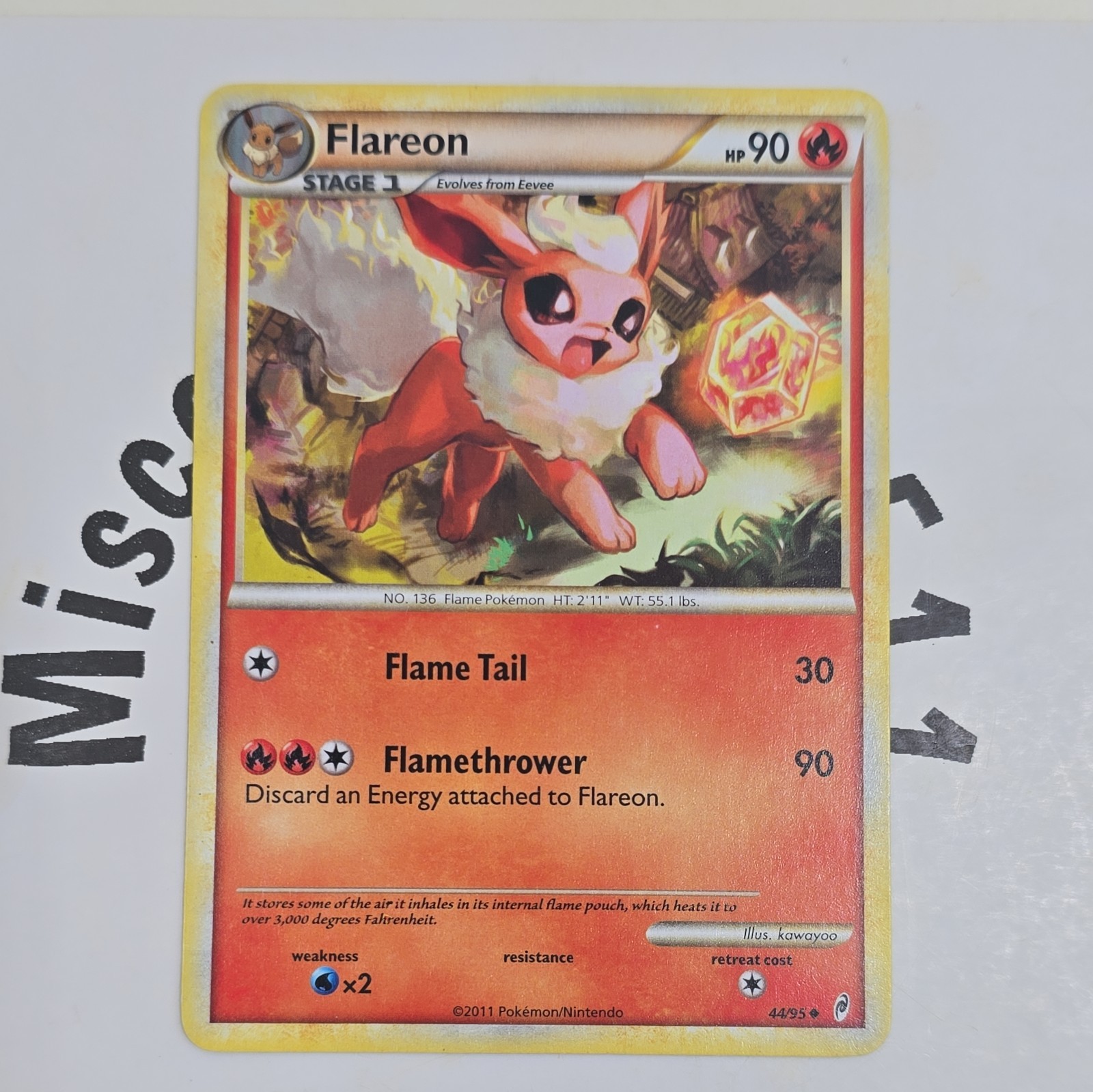 Flareon 44/95 Uncommon Call of Legends Pokemon Lightly Played