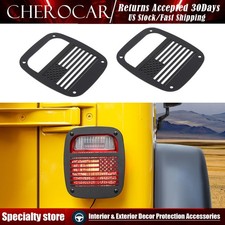 Metal Tail Light Guards Covers Fit Jeep Wrangler Tj 1997-2006 Accessories Usflag