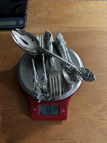 Gorham King Edward Sterling Silver Forks Serving 40 Pieces No Mono. 1644 G Gram