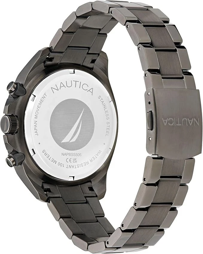 Nautica NCT Blue Sail 46mm Gun Metal Chrono Quartz Watch - NAPBSS506 - Image 2 of 4