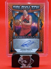 Panini 2024-25 Obsidian Galaxy Ink Poeltl Auto /99 & Optic Flowers RC Auto /25